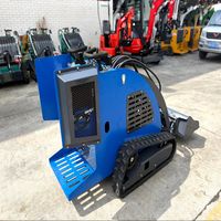 Livraison Gratuite Chine – Chargeuse Compacte sur Chenilles 550 kg CE/EPA, Équipée de Godets, Trancheuses et Lame Rotative