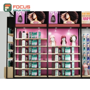 Présentoir à perruques moderne autoportant à plusieurs niveaux grande capacité pour magasin de perruques - Product Image 4