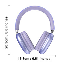 Casque sans fil supra-auriculaire B46 pour jeux avec écouteurs 5.3, casque stéréo avec annulation active du bruit, étanche IPX3, CE ROHS FCC