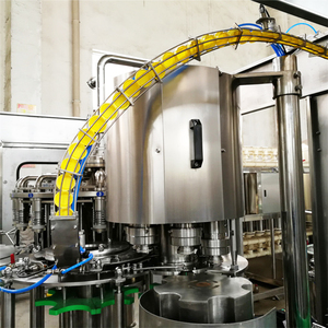 Machine de remplissage et de bouchage de bouteilles PET entièrement automatique CE, ligne rotative à 4 têtes de rinçage et d'étiquetage pour jus de pomme, d'orange et de mangue - Product Image 5