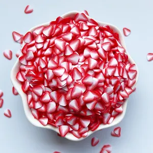 Hengxin 1 kg pro Beutel Erdbeer scheiben Polymer Clay Streu sel für die Schleim herstellung Dekoration/Nail Art / Crafts