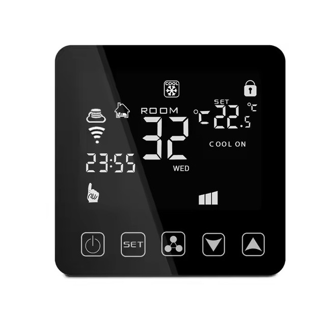 WiFi Smart Touch Screen Square Thermostat for HVAC Digital Room Control Temperature Use Gas Boiler Floor Heating Systems Energy