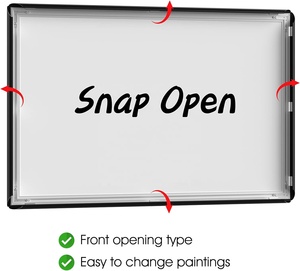 Kích thước khác nhau A0/A1/A2/A3/A4/A5/B1/B2 tùy chỉnh nhôm 25mm chụp Áp phích khung treo tường khung ảnh từ nhà máy - Product Image 2