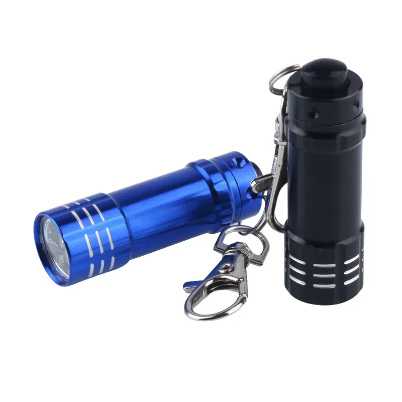 Custom Made High Quality Multi functional Keychain Flashlight 3 LED Portable Mini Key chain Kids Flashlight