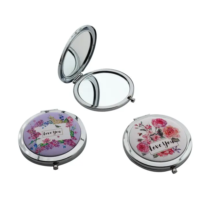 Les fabricants fournissent un miroir pliable créatif pour montre de poche Petit miroir de maquillage double face frais Petit miroir de maquillage pour femmes