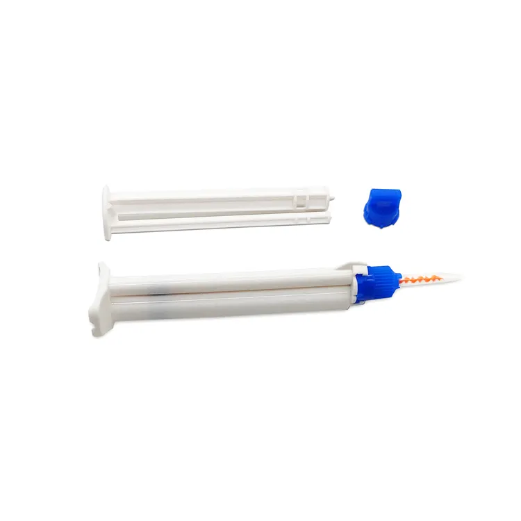Dental office fast teeth whitening gel with bleaching 35% hp dual barrel syringe gel/kit