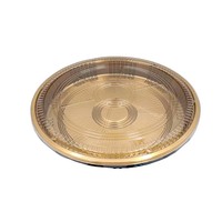 Boîte de rangement jetable en plastique noire JY-82109 pour gâteaux, plateau rond sous vide, boîte à sushi, boîte à gâteaux
