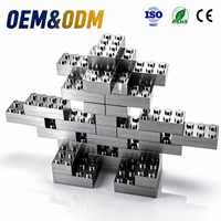 CR-R044 Bloc de style métallique CNC personnalisé, usinage de haute précision, pièces de modèle d'assemblage mécanique en acier inoxydable massif