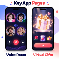 Pengembangan Aplikasi Ruang Obrolan Suara Audio Sosial Kustom untuk IOS Android Dengan Manajemen Speaker Ruang Audio Hadiah Virtual LionCreate