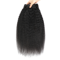 Extensions de cheveux naturels 100% humains, lisses et bouclés, alignés dans le sens des cuticules, sans perte ni emmêlement, pointes épaisses, pour la confection de perruques