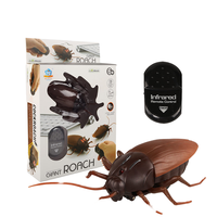 Juguete de Control Remoto por Radio, Simulación de Cucaracha Eléctrica, Control Remoto Infrarrojo, Juguete Divertido con Mal Olor, Juguete para Mascotas