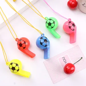 Plastic Whistle Wholesale Cheap Colorful Plastic Whistles With String For Kid Toys