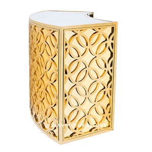 Luxury Gold Hotel Wedding Party Modular <span class=keywords><strong>Outside</strong></span> Cocktail Counter Bar Round per eventi - Product Image 2