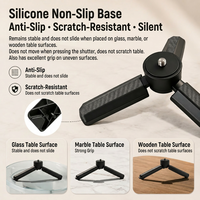 Mini trépied flexible en plastique en forme de pieuvre, support portable pour selfie, compatible avec les caméras d'action sportives et les smartphones, compatible Osmo