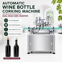 Machine à boucher les bouteilles de vin automatique ZXSMART, insérateur de bouchons à double tête pour bouchons naturels et synthétiques