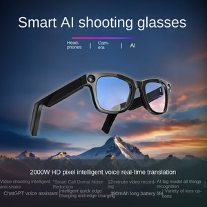 AI occhiali intelligenti con <span class=keywords><strong>anti</strong></span>-shake ad alta definizione, registrazione della fotocamera, riduzione del rumore della chiamata vocale, riconoscimento di tutto - Product Image 2
