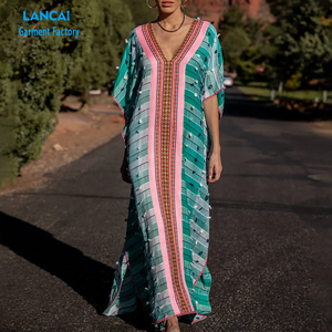 Fabricantes <span class=keywords><strong>Ropa</strong></span> de <span class=keywords><strong>ropa</strong></span> de <span class=keywords><strong>mujer</strong></span> personalizada Vestidos de playa Vestido informal bohemio de alta calidad - Product Image 1