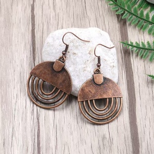 Pendientes Redondos con Colgante de Girasol Estilo Bohemio Vintage, Joyería de Aleación de Moda Étnica para Mujer, Regalo de Navidad para Fiestas - Product Image 1