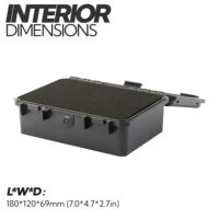 INCHOI CASES Boîte à outils portable, valise en plastique étanche, étui rigide vide, petite boîte à outils