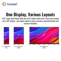 Pantalla LED para Póster Canbest Ultra Slim CJ Fold P1.5 P1.8 P2.5, Doble Cara, Ligera, Magnética, Inalámbrica, Cascada, Digital