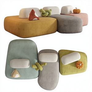 Conjunto de Sofás Modulares de Diseño Moderno Personalizado con Esponja de Alta Densidad, Multifuncional, Sin Estructura - Product Image 1