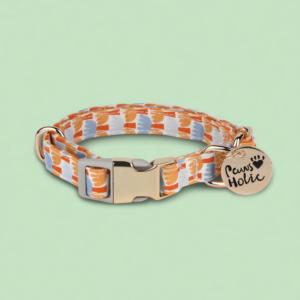 Collar de Perro de Algodón Personalizado, Moderno, Elegante y de Lujo, Talla M, Suave y Duradero con Diseño Impreso, Accesorio para Mascotas, Venta al Por Mayor - Product Image 1