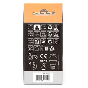 Lampadina LED G45 E27 9W 3000K, luce calda, basso consumo, lunga durata, ideale per l'illuminazione in ambienti domestici e spazi. - Product Image 2