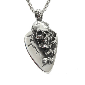 Yunnique Collar con colgante de calavera de acero inoxidable, joyería de moda unisex, regalo - Product Image 1