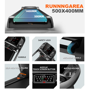 CIAPO Q6 Gym Fitness Máquina de correr comercial Pantalla LED Aso para uso doméstico Cinta de correr - Product Image 2