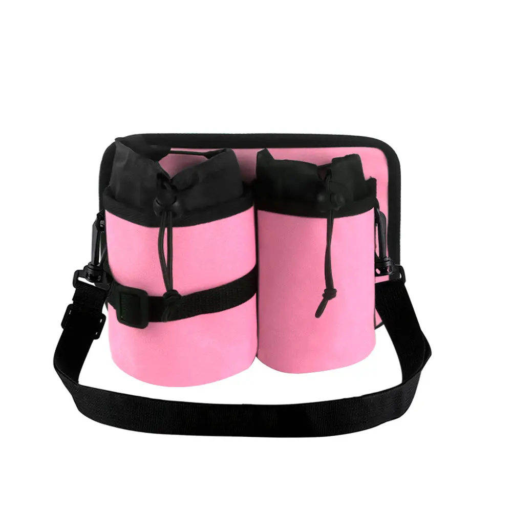 गर्म बिक्री थर्मल सामान यात्रा कप धारक बैग कंधे का पट्टा के साथ अछूता यात्रा पेय चायदान