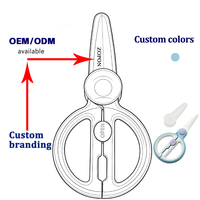 Ciseaux à nourriture pour bébé en céramique portables, conception avec verrou de sécurité, coupe-nourriture pour bébé détachable et lavable pour les voyages et la maison