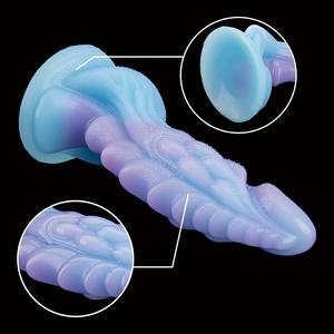 Accessoire de stimulation interne féminine, Dildo fantaisie extra large arc-en-ciel Alien - Product Image 6