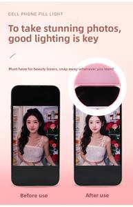 Anneau lumineux pour selfie pour téléphone, Android ou ordinateur portable, 3 modes d'éclairage réglables, rechargeable, parfait pour la beauté, les influenceurs, les créateurs - Product Image 3