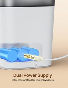 Tự động thông minh 3L/12.7 ly Pet <span class=keywords><strong>Cat</strong></span> Dog Food Dispenser lập trình hẹn giờ 1-4 bữa ăn/ngày phí nhựa <span class=keywords><strong>Feeder</strong></span> Pet Bowls feeders - Product Image 5