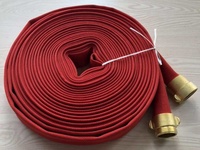 Tuyau d'incendie en caoutchouc PVC personnalisé 10m 20m 30m rouge avec accouplement caractéristique flexible