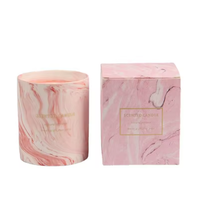 Bougie parfumée artisanale de luxe en céramique marbrée, populaire, personnalisée, en gros, écologique, moderne, pour Noël