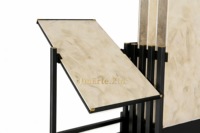 Présentoir rotatif coulissant pour panneaux de sol en marbre de type quartz et carreaux de céramique, avec système de poussée et de traction