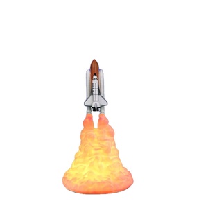 Nouvelle lampe de <span class=keywords><strong>navette</strong></span> <span class=keywords><strong>spatiale</strong></span> d'impression 3D et lampes de <span class=keywords><strong>lune</strong></span> lampe de fusée veilleuse pour les amoureux de l'espace décoration de la maison veilleuse LED - Product Image 2
