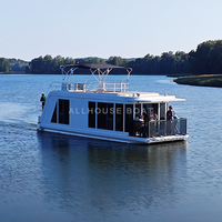 Catamaran de luxe moderne en aluminium soudé, remorquable, avec moteur hors-bord de 90 CV, pour le tourisme nautique