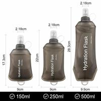 Bouteille d'eau souple pliable en TPU 250ML/500ML, gourde d'hydratation réutilisable pour la randonnée, la course à pied, le cyclisme, le marathon