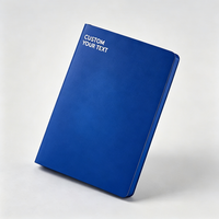 Carnet personnalisé en cuir PU souple, pages bleues, logo personnalisé, agenda pour le bureau