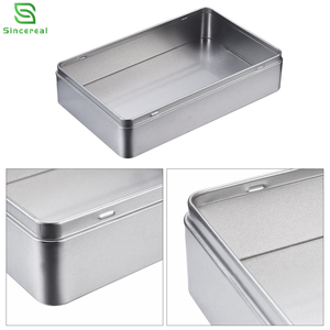<span class=keywords><strong>Caja</strong></span> Metálica <span class=keywords><strong>Rectangular</strong></span> Plateada A5 Reciclable de Grado Alimenticio <span class=keywords><strong>para</strong></span> Galletas, Embalaje de Regalos - Product Image 3