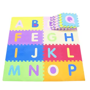 儿童婴儿EVA泡沫拼图垫互锁字母和数字地毯游戏方形地毯