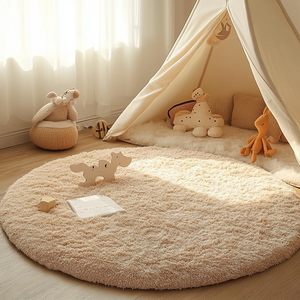 CR salon et chambre tapis rond haute pile fait à la <span class=keywords><strong>machine</strong></span> tapis cheveux longs lavable pour salon ou chambre - Product Image 1