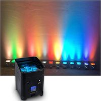 Yelang 10 projecteurs LED à batterie 6*18W avec télécommande sans fil WiFi DMX pour événements de bar/scène, 10 pièces/valise de transport