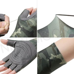 Customized Fishing Sleeves Outdoor Summer <b>Thin</b> Sun protection Cycling Sports Cycling <b>Gloves</b> Ice Silk Non-slip Half Finger - Product Image 6