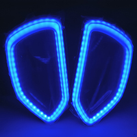 Reemplazo para Parrilla Delantera Dodge Charger Scat Pack Estilo Nariz de Cerdo con Luces LED Ahumadas DRL, Señales de Giro y Faros Antiniebla 2015-2019