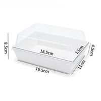 Boîte en carton kraft avec couvercle transparent et fenêtre, emballage alimentaire personnalisé avec logo pour desserts et gâteaux