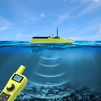 Bateau à appâts télécommandé D36E avec sondeur pour détecter la profondeur et la température de l'eau pour la pêche à la carpe