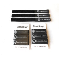 Attaches de câbles électriques réutilisables colorées sur mesure, attaches de câbles à boucles et crochets avec logo imprimé